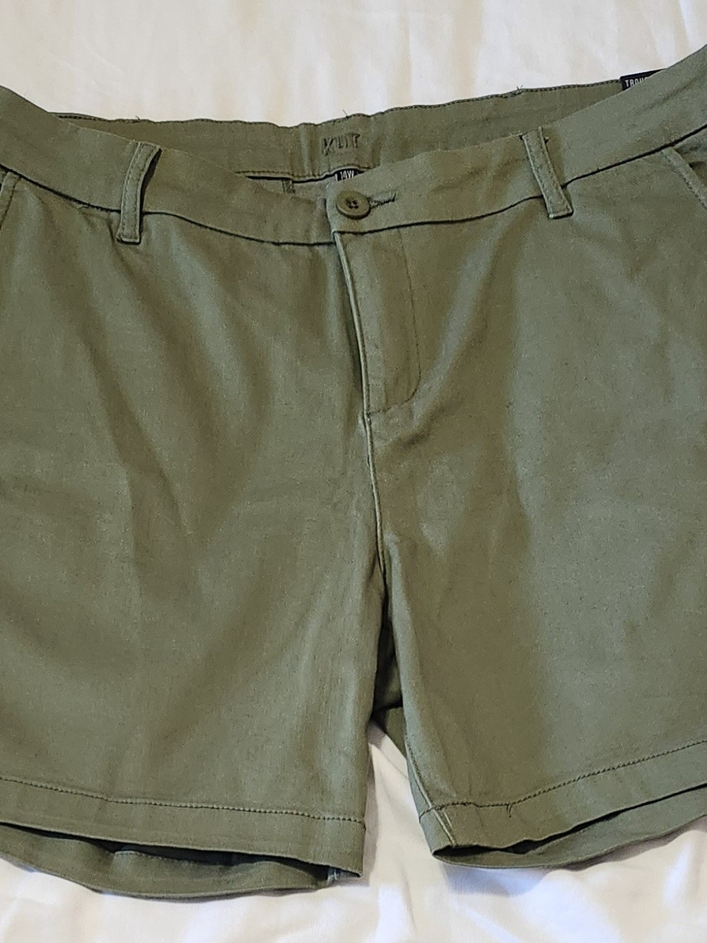 Womens KUT From The Kloth Olive Green Casual Shorts
